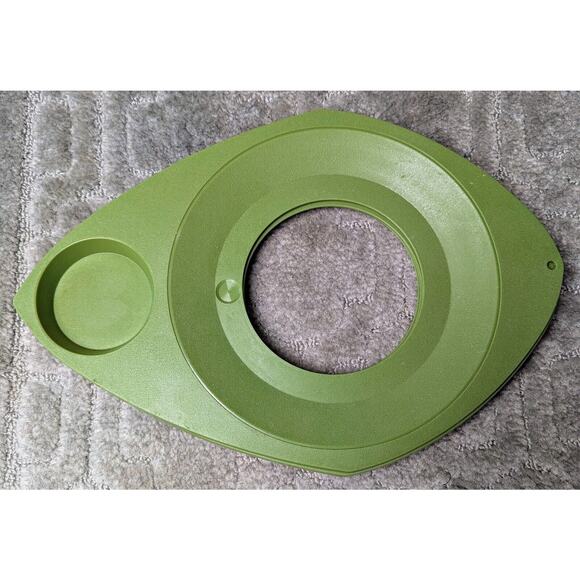 Wilpak Plate and Cup Holders SET OF 4 avocado vtg retro mcm USA unbreakable 60s - Picture 2 of 6